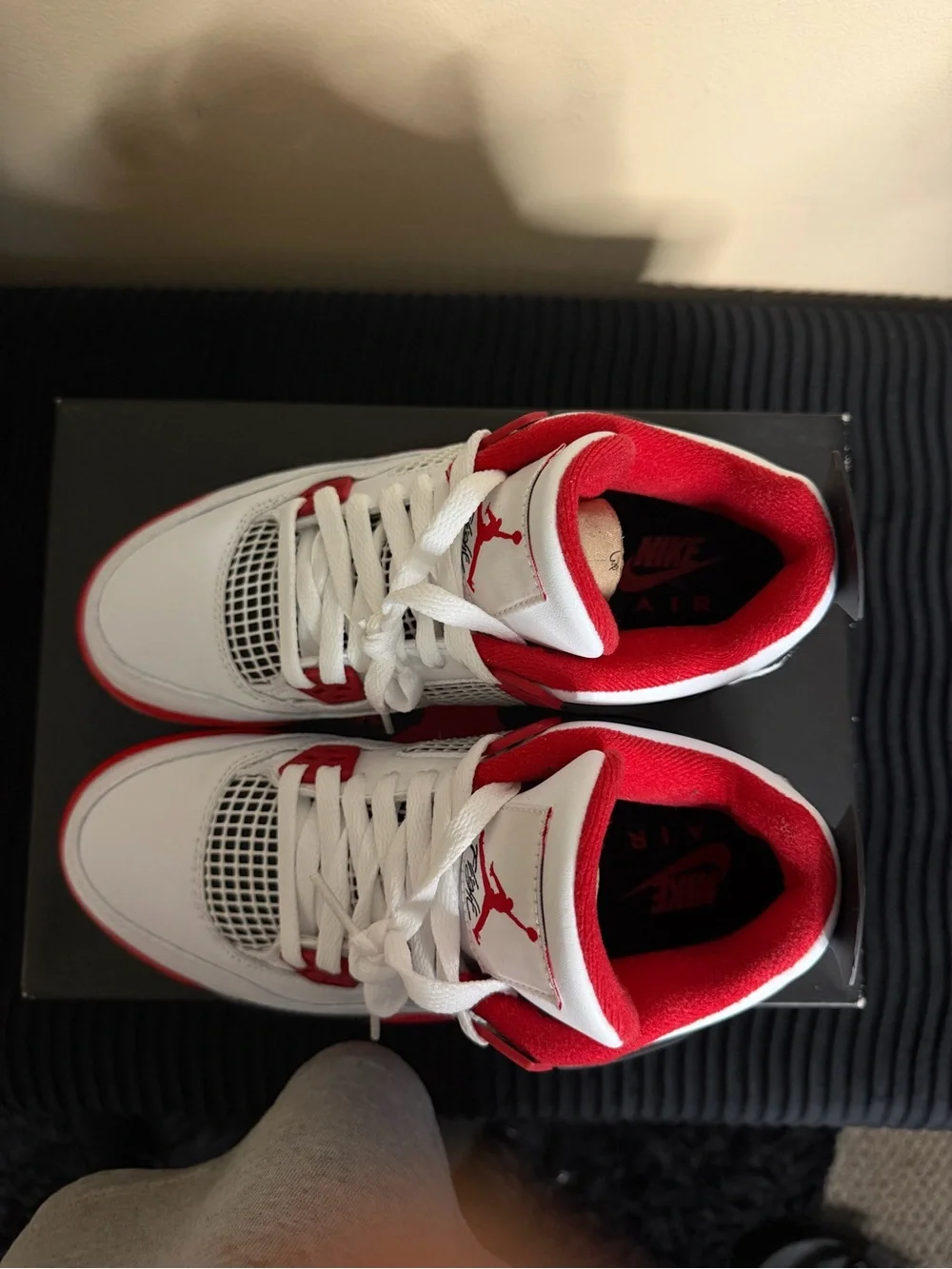 Jordan Air Jordan 4 Retro (GS) Box Label - Black and White